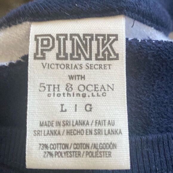 Penn State + PINK Victoria’s Secret Women’s Blue and White Pullover Sz Large - Picture 6 of 7